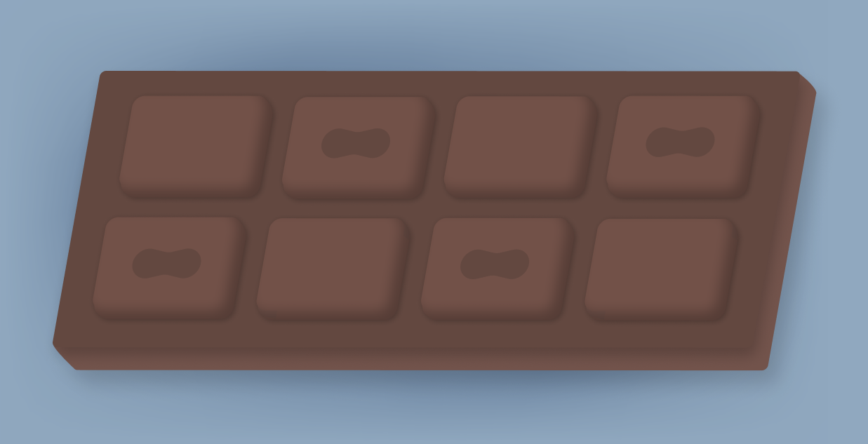 3D chocolate bar